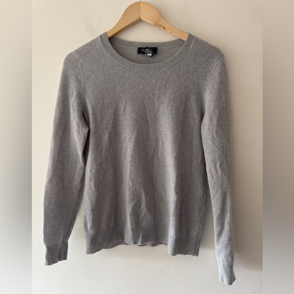 Lord & Taylor Gray 100% Cashmere Sweater